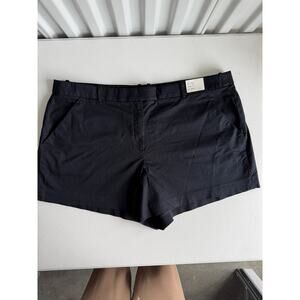 Abercrombie Fitch Womens Black Shorts High Waist 22 4' inseam NWT